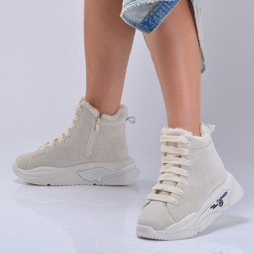 Cizme Dama Imblanite Zian Bej - Need 4 Shoes