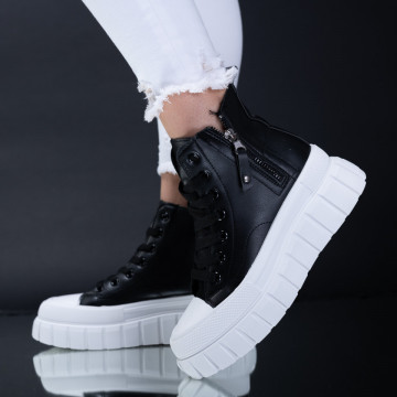 Ghete Dama Dash Alb/Negru-Need 4 Shoes