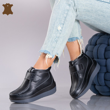Ghete Dama Piele Naturala Tokyo 2 Negre - Need 4 Shoes