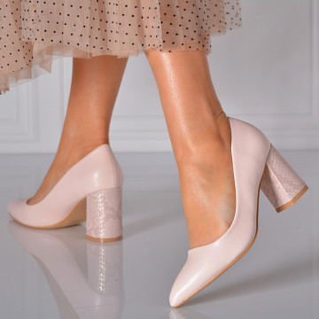 Pantofi Cu Toc Dama Maria Roz