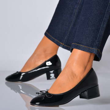 Pantofi Cu Toc Dama Odelina Negri - Need 4 Shoes
