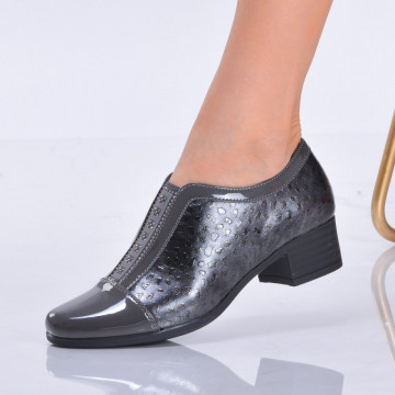 Pantofi Cu Toc Dama Orion Gri