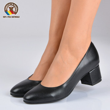 Pantofi Cu Toc Piele Naturala Delia Negri- Need 4 Shoes