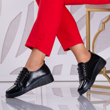 Pantofi dama casual Zaina Negru/Navy - Need 4 Shoes