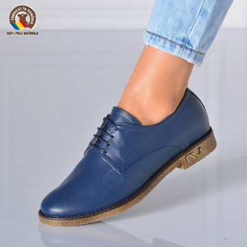 Pantofi Dama Piele Naturala Melda Navy