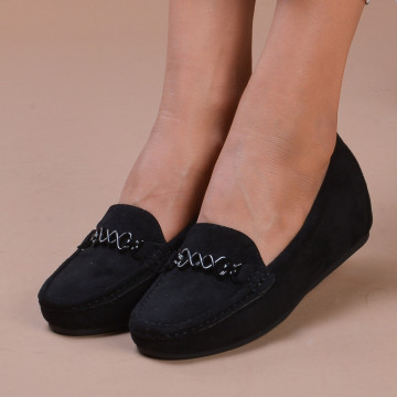Pantofi Dama Piele Naturala Moose 2 Negri