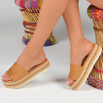 Papuci dama Carola 2 Camel