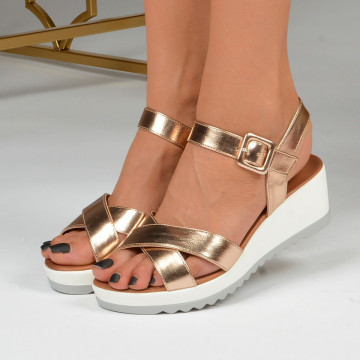 Sandale cu platforma Ace Champagne - Need 4 Shoes