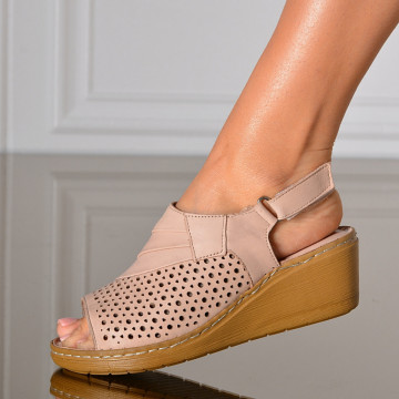Sandale Piele Naturala Talon Nude - Need 4 Shoes