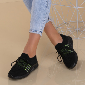 Adidasi dama Alexa Negru/Verde - Need 4 Shoes