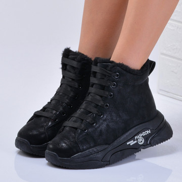 Cizme Dama Imblanite Zian Negre - Need 4 Shoes