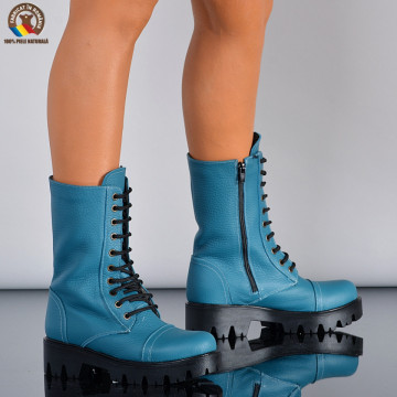 Cizme Dama Piele Naturala Maryn 2 Turcoaz- Need 4 Shoes