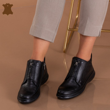 Ghete Dama Piele Naturala Cony Negre