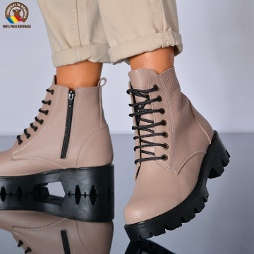 Ghete Dama Piele Naturala Maryn Nude- Need 4 Shoes