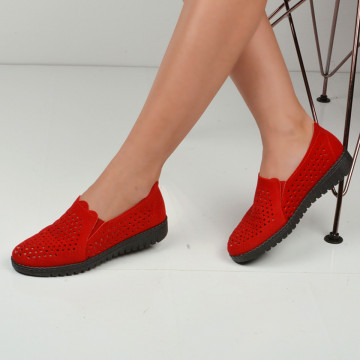 Pantofi Casual Dama Fabia Red