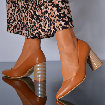 Pantofi Cu Toc Dama Alara Camel- Need 4 Shoes