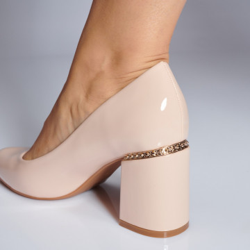 Pantofi Cu Toc Dama Ligia Bej