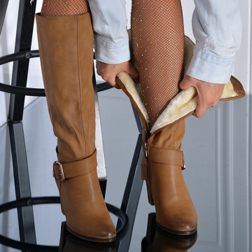Cizme Dama Imblanite Angela Camel- Need 4 Shoes