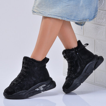 Cizme Dama Imblanite Zian Negre - Need 4 Shoes
