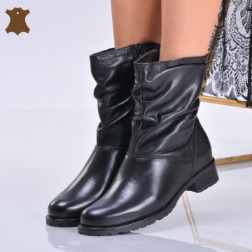 Cizme Dama Piele Naturala Aurelia Negre - Need 4 Shoes