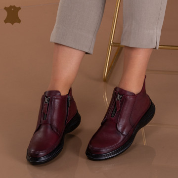 Ghete Dama Piele Naturala Cony Bordo - Need 4 Shoes