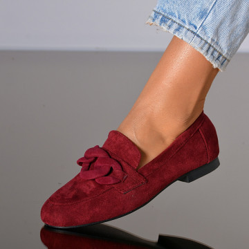Pantofi Casual Dama Ilias Bordo