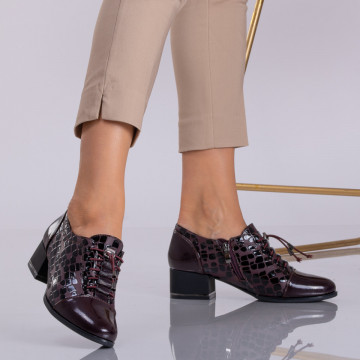 Pantofi Cu Toc Dama Sarina 3 Bordo