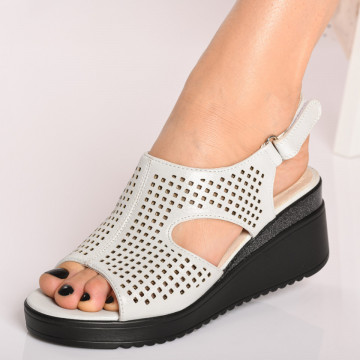 Sandale Cu Platforma Clara Albe - Need 4 Shoes