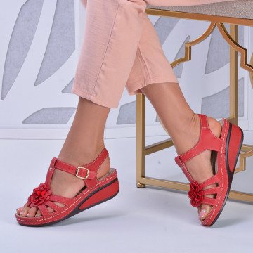 Sandale cu platforma Felix Red