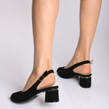 Sandale Dama Cu Toc Giovana Negre - Need 4 Shoes