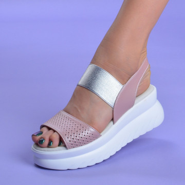 Sandale Piele Naturala Sorina Roz - Need 4 Shoes