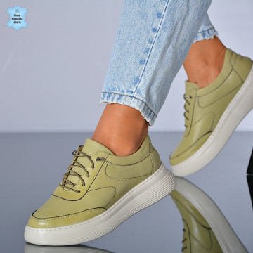 Adidasi Dama Piele Naturala Anzia Olive