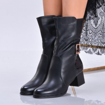 Cizme Dama Imblanite Flavia Negre