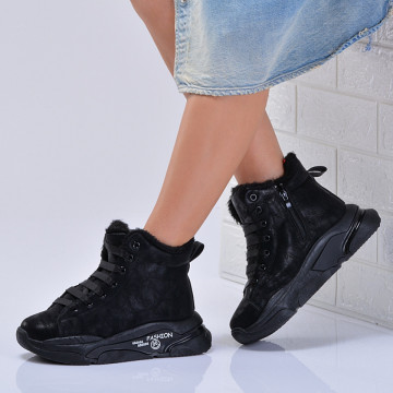 Cizme Dama Imblanite Zian Negre - Need 4 Shoes