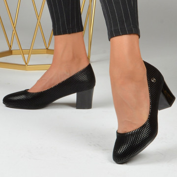 Pantofi Cu Toc Dama Casablanca Negri - Need 4 Shoes