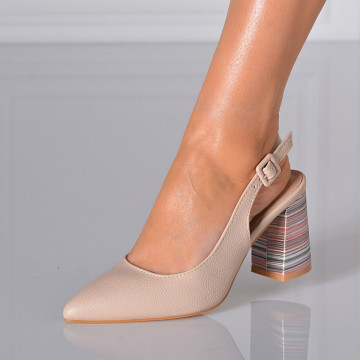 Pantofi Cu Toc Dama Lorin Nude