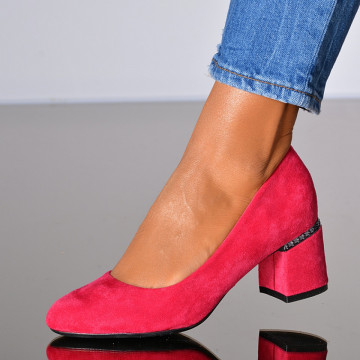 Pantofi Cu Toc Dama Luiza 2 Fuchsia