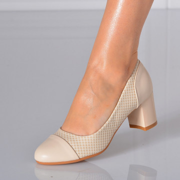 Pantofi Cu Toc Dama Relia Bej