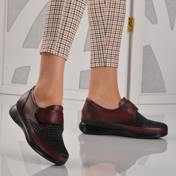 Pantofi Dama Piele Naturala Lemisa Bordo