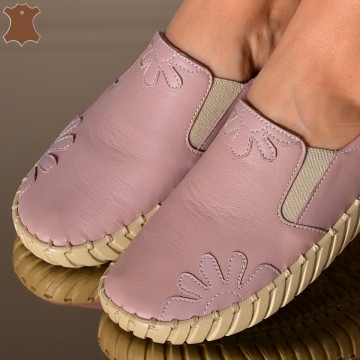 Pantofi Dama Piele Naturala Malina Lila