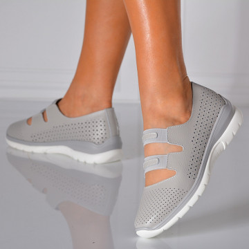 Pantofi Dama Piele Naturala Rimini Gri
