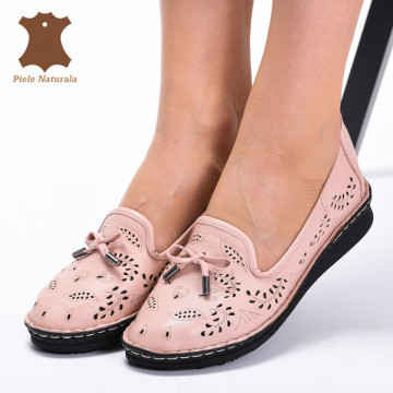 Pantofi Dama Piele Naturala Zigo Roz