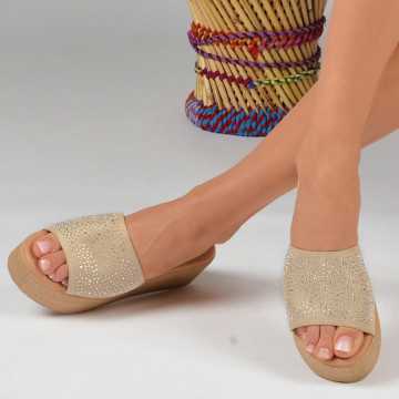Papuci dama Leon Beige - Need 4 Shoes