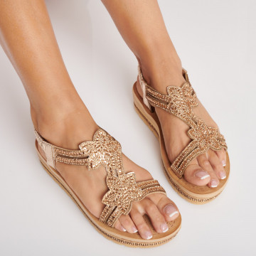Sandale Cu Platforma Alana Aurii- Need 4 Shoes