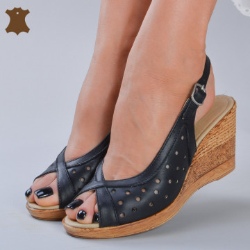 Sandale Piele Naturala Maya Negre - Need 4 Shoes