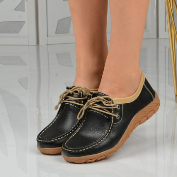 Pantofi Dama Piele Naturala Oby 4 Negri