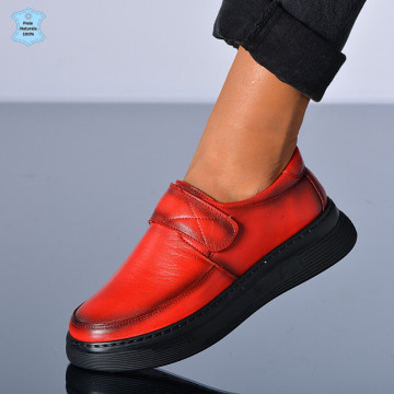 Pantofi Dama Piele Naturala Suzana 2 Rosii- Need 4 Shoes