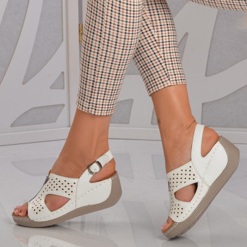 Sandale cu platforma Lale Albe - Need 4 Shoes