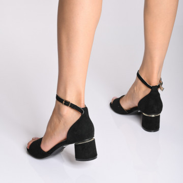 Sandale Dama Cu Toc Eniola Negre - Need 4 Shoes
