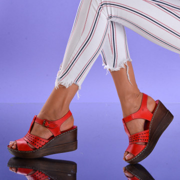Sandale Piele Naturala Cicero 3 Red - Need 4 Shoes